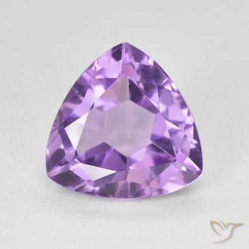 3.12ct Natural Medium Violet Amethyst, Trillion, VS