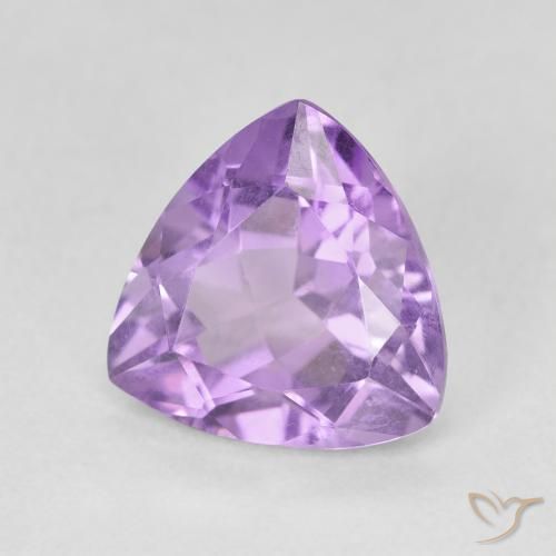 2.70 ct Violet Amethyst Stone, Natural Amethyst in Trillion Facet Shape for Sale