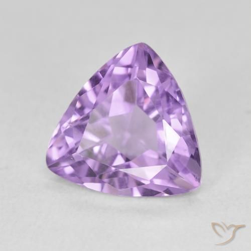 2.71 ct Violet Amethyst Stone, Natural Amethyst in Trillion Facet Shape for Sale