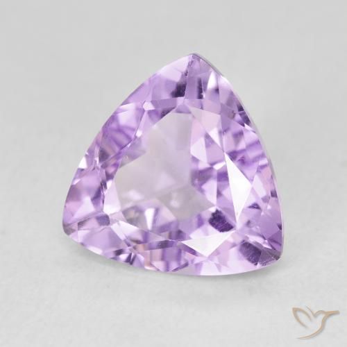 3.03 ct Violet Amethyst Stone, Natural Amethyst in Trillion Facet Shape for Sale
