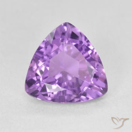 2.78ct Natural Medium Violet Amethyst, Trillion, VVS