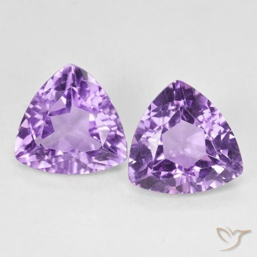 5.50ctw Natural Deep Purplish Violet Amethyst, Trillion, VS