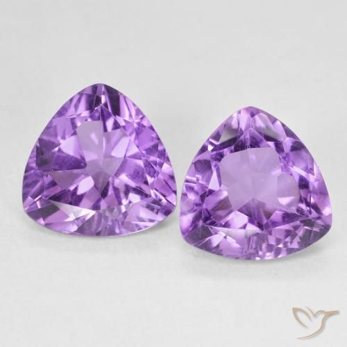 5.54ctw Natural Medium Violet Amethyst, Trillion, VS