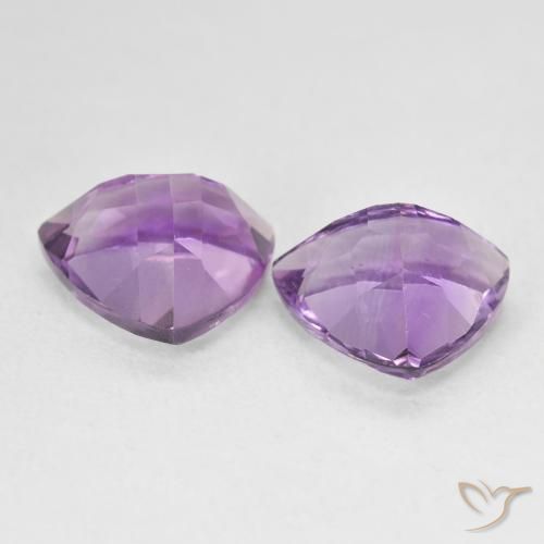 Amethyst Gemstones in 10 x 10 mm (calibrated) Size for Sale, Amethyst Stones in Light-Medium Violet Color