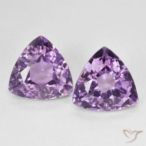 5.83ctw Natural Medium Violet Amethyst, Trillion, VS