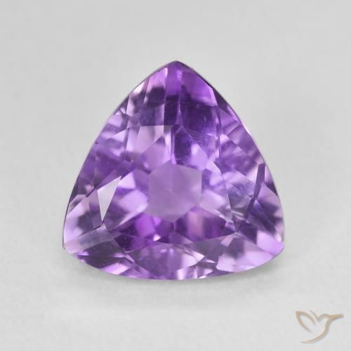 2.73ct Natural Deep Violet Amethyst, Trillion, VVS-VS
