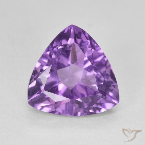 2.86ct Natural Deep Violet Amethyst, Trillion, VVS-VS