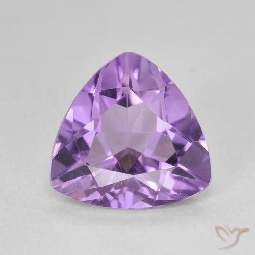 2.60ct Natural Medium Violet Amethyst, Trillion, VVS