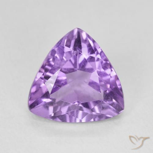 2.71ct Natural Deep Violet Amethyst, Trillion, VVS-VS