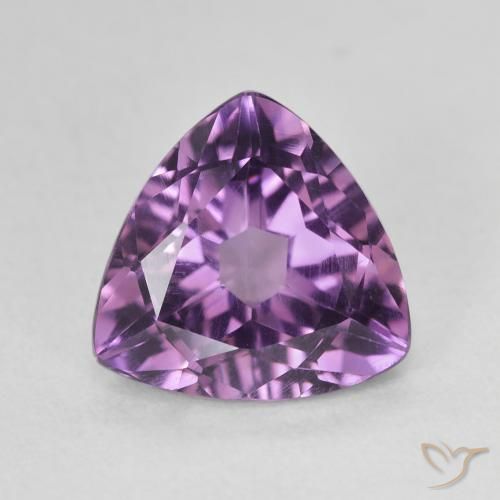 2.87ct Natural Medium Violet-Pink Amethyst, Trillion, VVS-VS