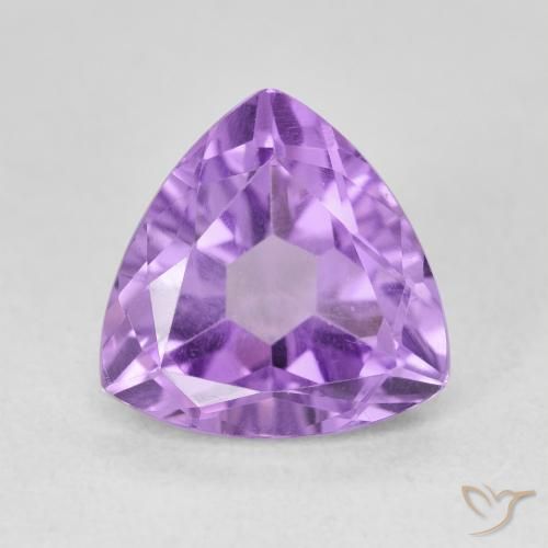 3.12ct Natural Medium Violet Amethyst, Trillion, VVS-VS