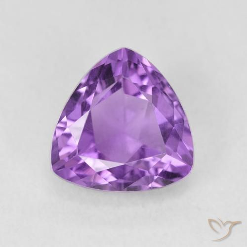 2.70ct Natural Intense Violet Amethyst, Trillion, VVS-VS