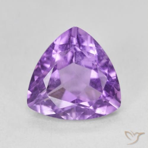 2.99ct Natural Deep Iris Violet Amethyst, Trillion, VVS