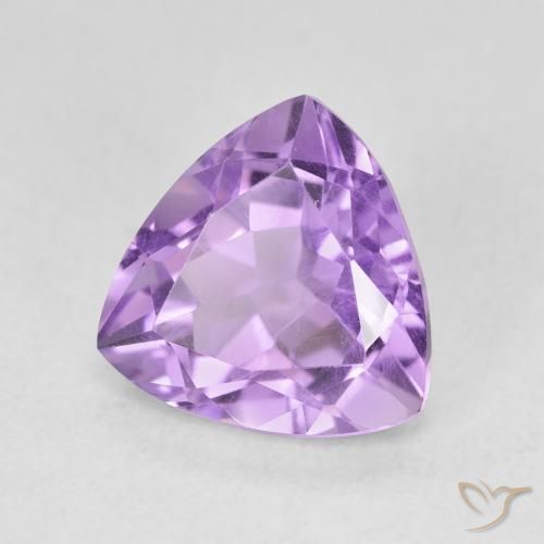 2.90 ct Violet Amethyst Stone, Natural Amethyst in Trillion Facet Shape for Sale