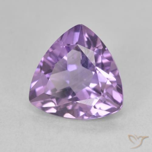 2.99 ct Violet Amethyst Stone, Natural Amethyst in Trillion Facet Shape for Sale