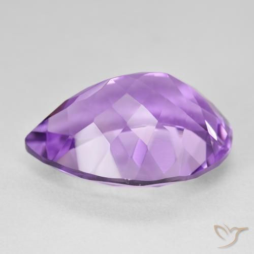 Amethyst Gemstone in 21.2 x 15.8 mm Size for Sale, Amethyst Stone in Medium Violet Color