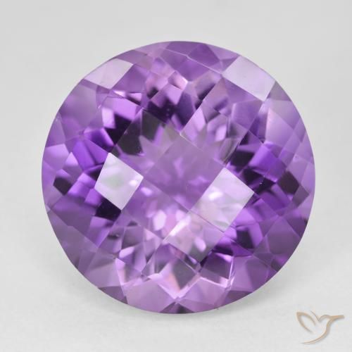 19.39ct Natural Deep Violet Amethyst, Round, VVS