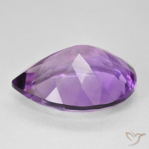 Amethyst Gemstone in 21.2 x 16.1 mm Size for Sale, Amethyst Stone in Light-Medium Violet Color