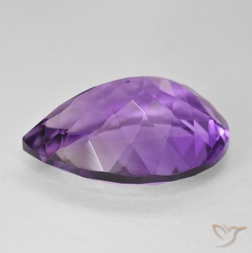 Amethyst Gemstone in 21.4 x 16.1 mm Size for Sale, Amethyst Stone in Medium Light Purplish-Violet Color