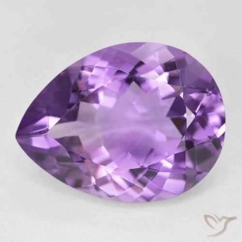 18.39ct Natural Purplish Violet Amethyst, Pear Shape, VVS