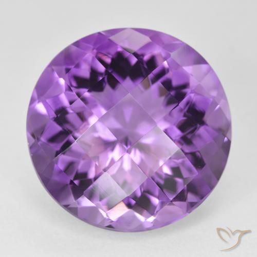 18.76ct Natural Medium Purplish Violet Amethyst, Round, VVS