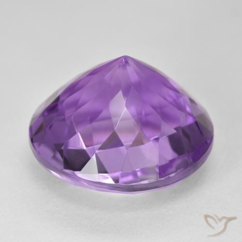 Amethyst Gemstone in 18 mm (calibrated) Size for Sale, Amethyst Stone in Medium Purplish Violet Color