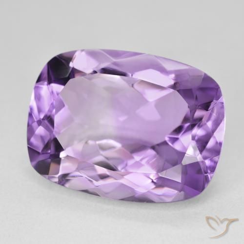 17.54 ct Violet Amethyst Stone, Natural Amethyst in Cushion-Cut Shape for Sale