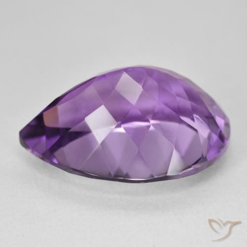Amethyst Gemstone in 21.3 x 16.1 mm Size for Sale, Amethyst Stone in Medium Violet Color