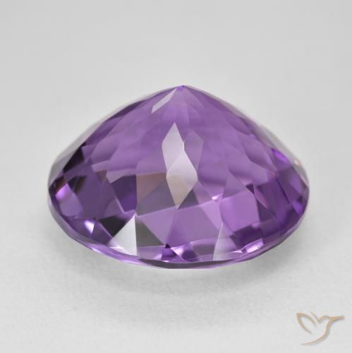 Amethyst Gemstone in 18 mm (calibrated) Size for Sale, Amethyst Stone in Medium Violet-Pink Color