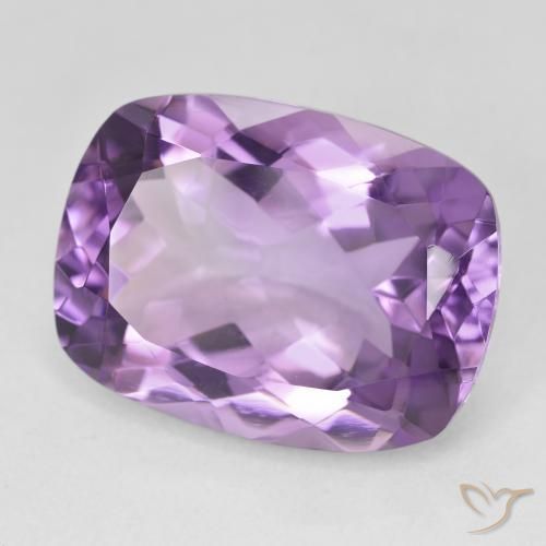 18.33 ct Violet Amethyst Stone, Natural Amethyst in Cushion-Cut Shape for Sale