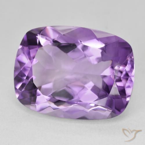 18.49 ct Violet Amethyst Stone, Natural Amethyst in Cushion-Cut Shape for Sale