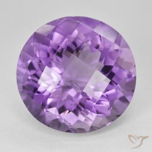 18.92ct Natural Light-Medium Violet Amethyst, Round, VVS