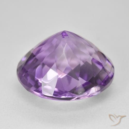 Amethyst Gemstone in 18 mm (calibrated) Size for Sale, Amethyst Stone in Light-Medium Violet Color