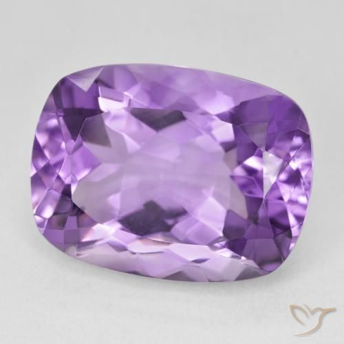 18.46 ct Violet Amethyst Stone, Natural Amethyst in Cushion-Cut Shape for Sale