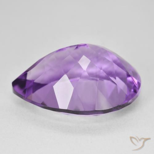 Amethyst Gemstone in 21.2 x 16.1 mm Size for Sale, Amethyst Stone in Intense Violet Color