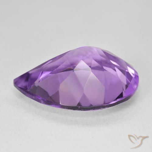 Amethyst Gemstone in 21.2 x 16.2 mm Size for Sale, Amethyst Stone in Medium Violet Color