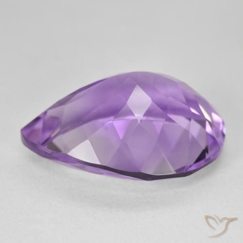 Amethyst Gemstone in 21.3 x 16 mm Size for Sale, Amethyst Stone in Medium Violet Color