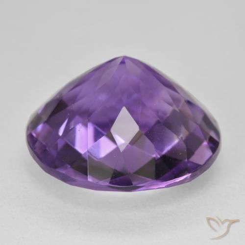 Amethyst Gemstone in 18 mm (calibrated) Size for Sale, Amethyst Stone in Intense Violet Color