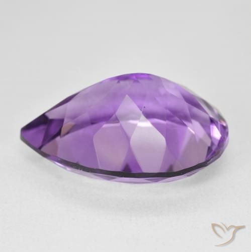 Amethyst Gemstone in 21.5 x 16 mm Size for Sale, Amethyst Stone in Intense Violet Color