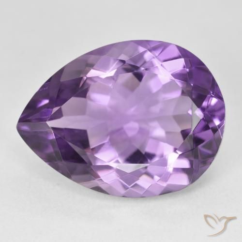 18.19ct Natural Vivid Violet Amethyst, Pear Shape, VVS-VS