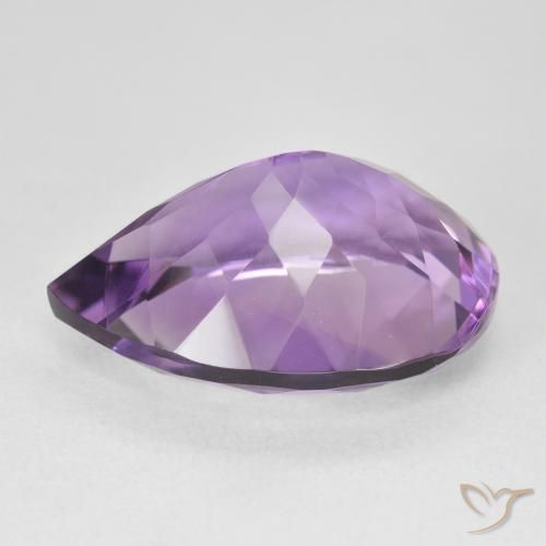 Amethyst Gemstone in 21.2 x 15.9 mm Size for Sale, Amethyst Stone in Vivid Violet Color