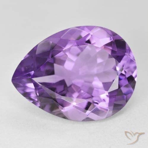 17.62ct Natural Intense Violet Amethyst, Pear Shape, VVS