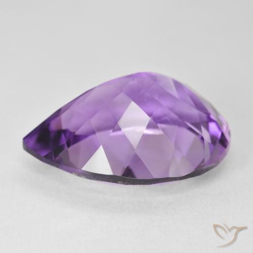 Amethyst Gemstone in 21.4 x 16.2 mm Size for Sale, Amethyst Stone in Medium Violet Color