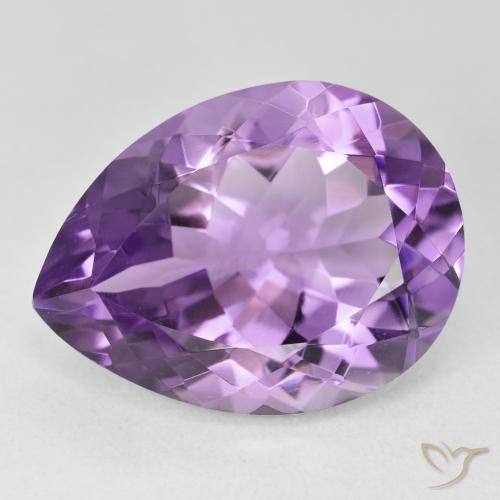 17.75ct Natural Purplish Violet Amethyst, Pear Shape, VVS