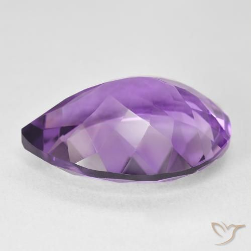 Amethyst Gemstone in 24 x 16 mm Size for Sale, Amethyst Stone in Medium Violet Color