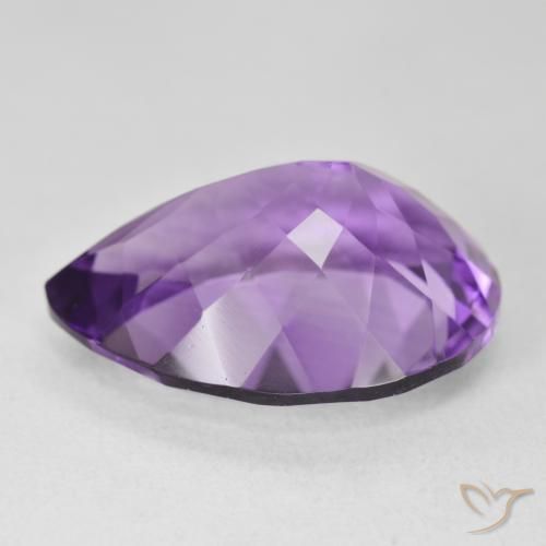 Amethyst Gemstone in 21.2 x 16.1 mm Size for Sale, Amethyst Stone in Intense Violet Color