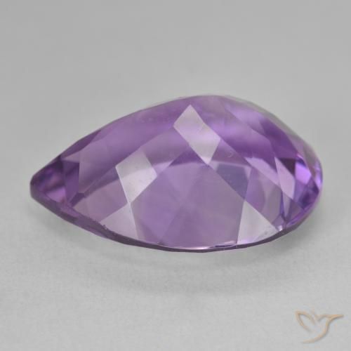 Amethyst Gemstone in 21.2 x 16 mm Size for Sale, Amethyst Stone in Medium Violet Color