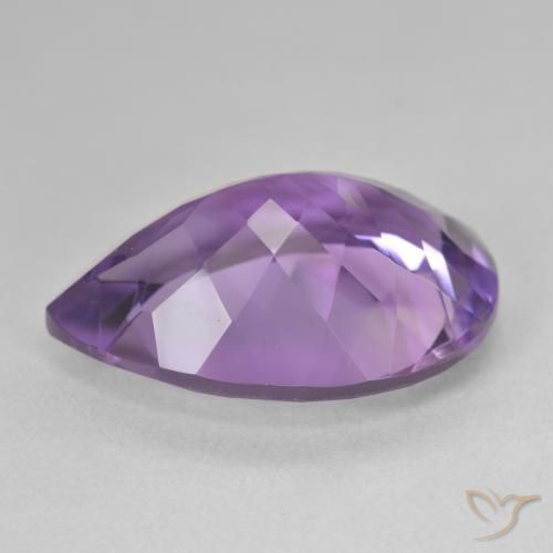 Amethyst Gemstone in 21.2 x 15.5 mm Size for Sale, Amethyst Stone in Medium Violet Color