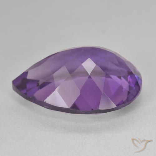 Amethyst Gemstone in 21.3 x 16.1 mm Size for Sale, Amethyst Stone in Medium Light-Violet Color