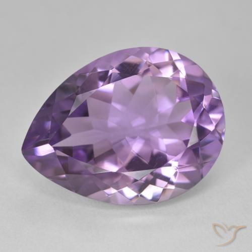 17.69ct Natural Purplish Violet Amethyst, Pear Shape, VVS-VS